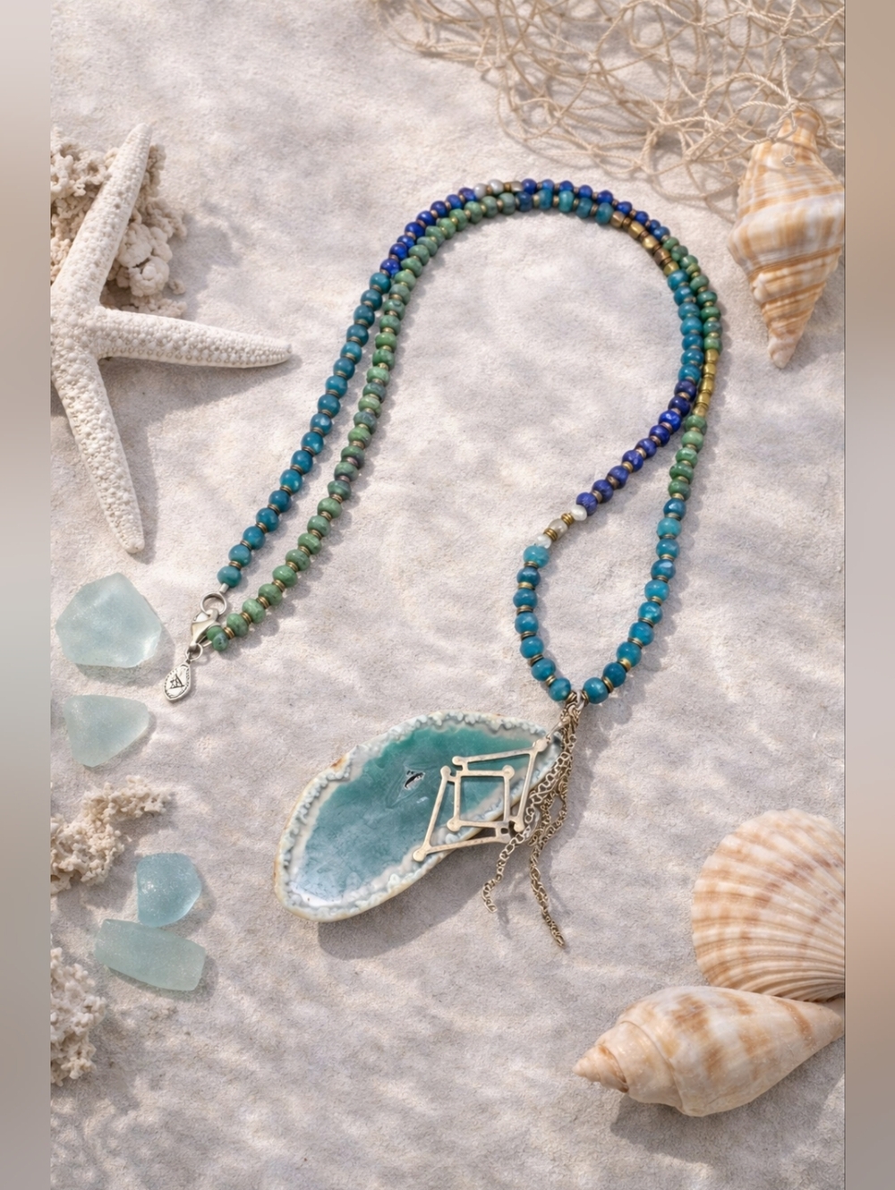 Silpada Sterling Silver 925 Santa Marta Multi-Stone Necklace